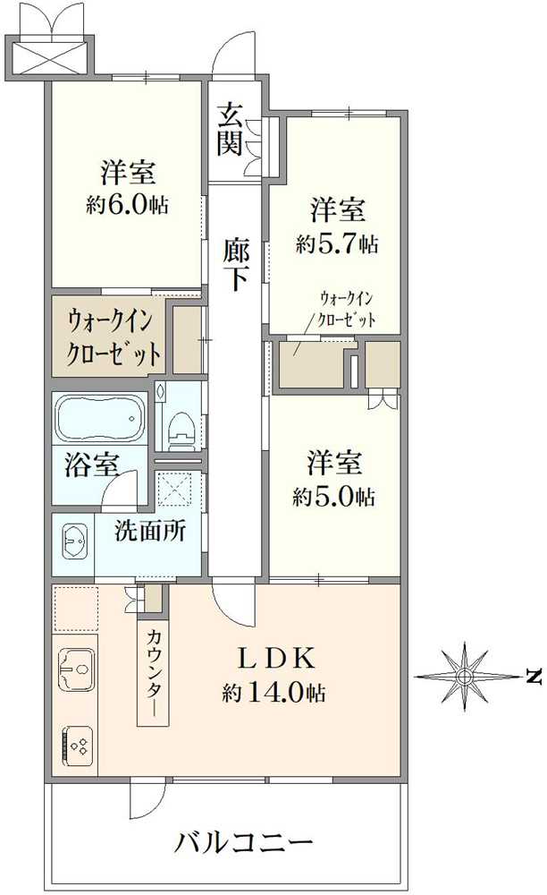 プレシス練馬中村橋の間取図
