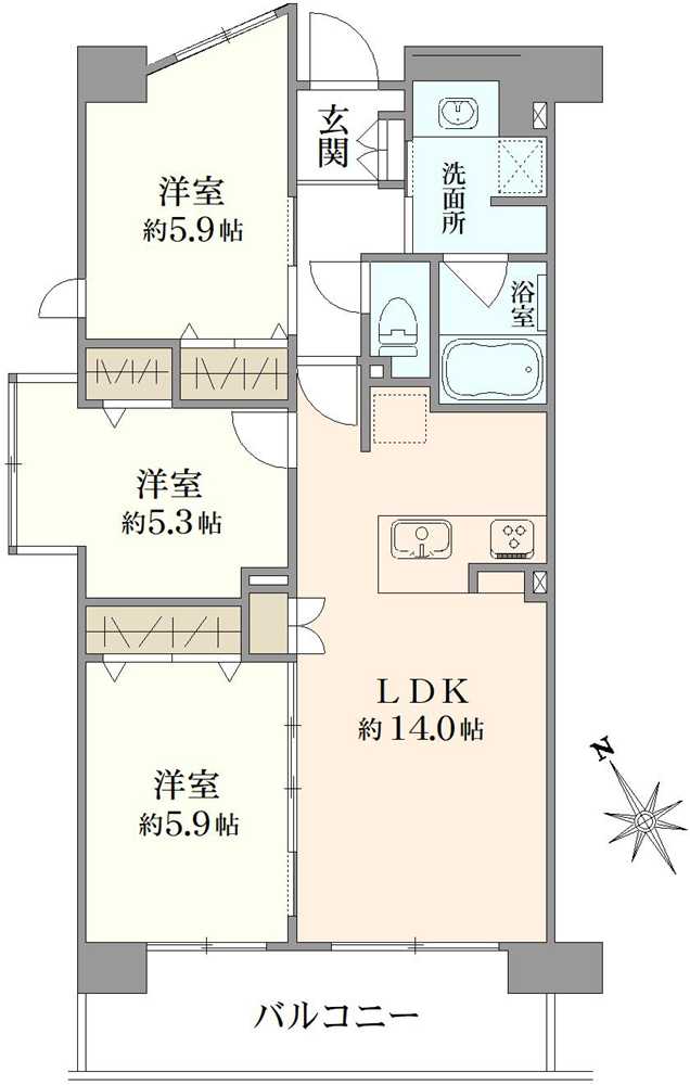 ソフィア王子神谷クラッセの間取図