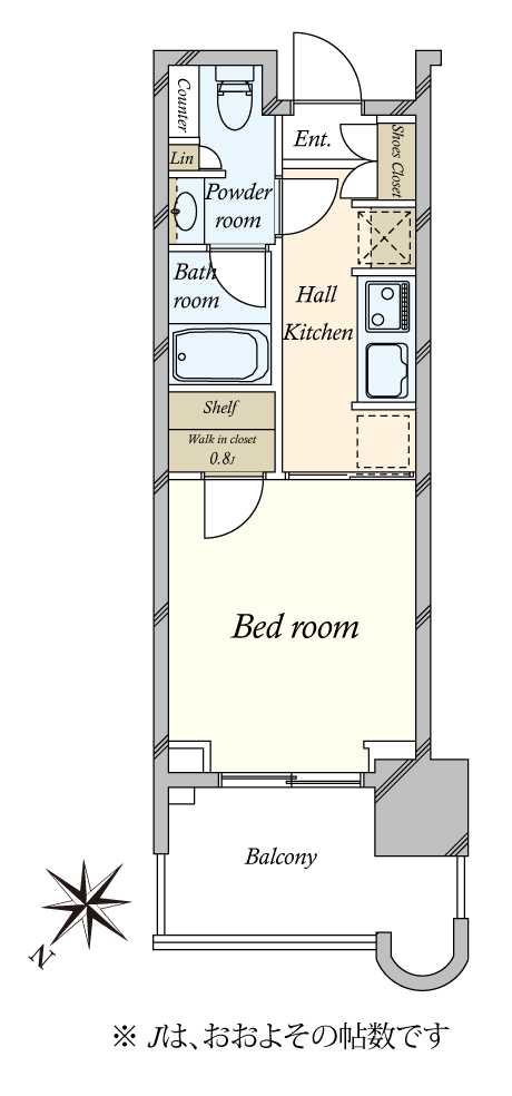 パークタワー勝どきミッドの間取図
