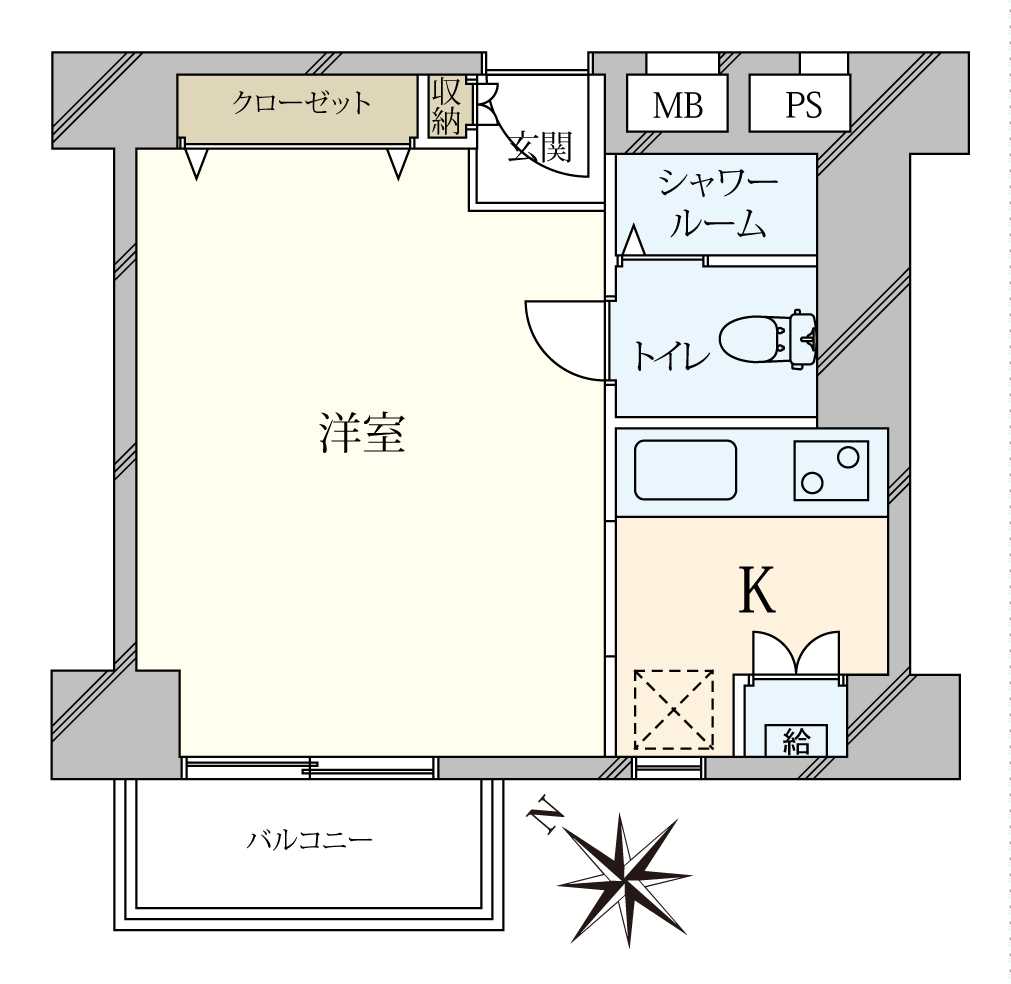 月島ハイツの間取図