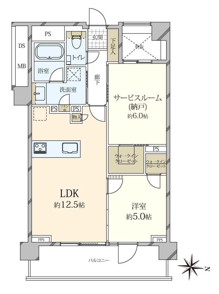 ディアナコート駒沢公園の間取図