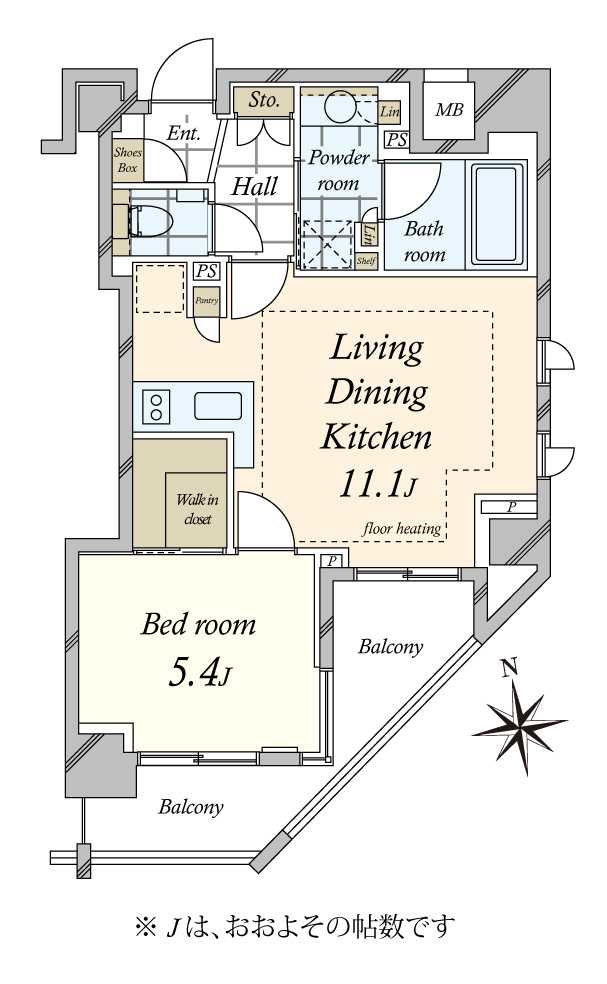 クレヴィア南麻布の間取図