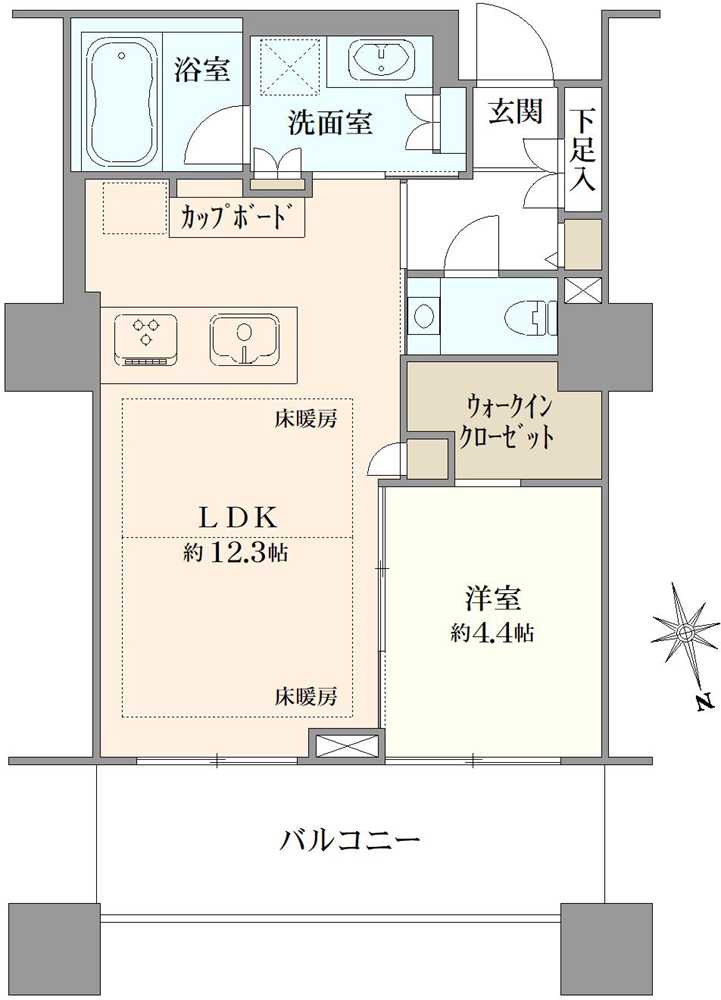 パークコート麻布十番ザ・タワーの間取図