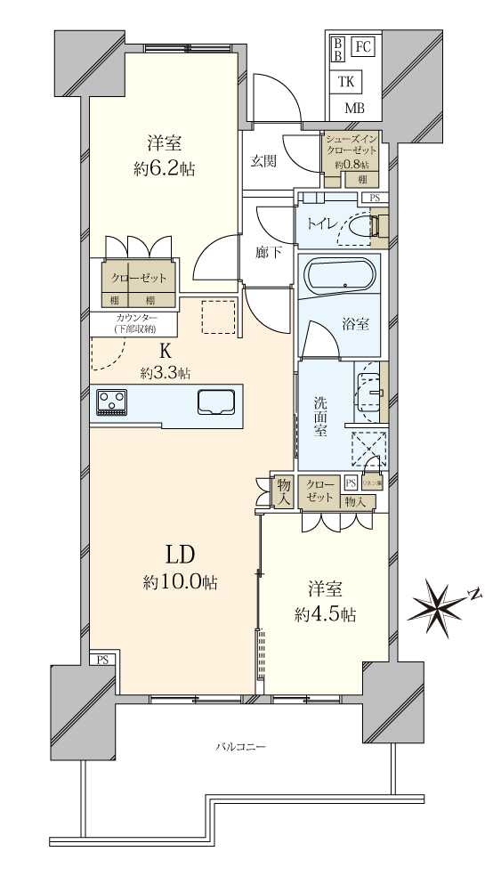 ザ・プレミアスカイ品川中延の間取図