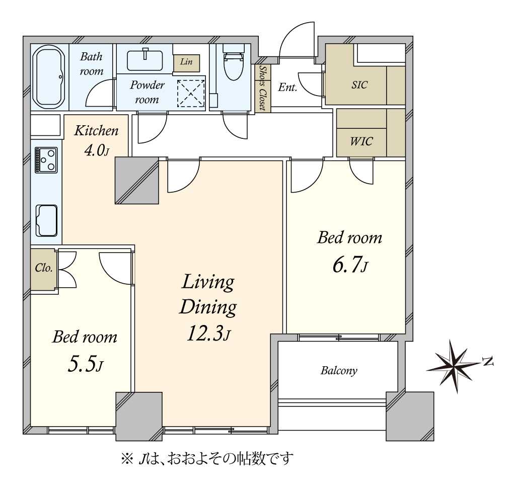シティタワーズ豊洲ザ・シンボルの間取図