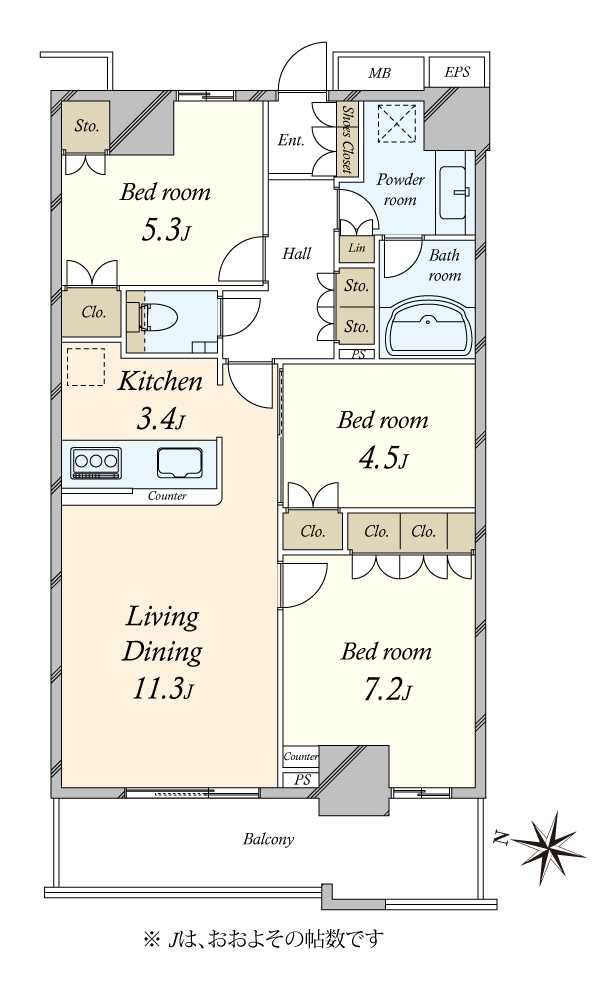 THE KOSUGI TOWERの間取図