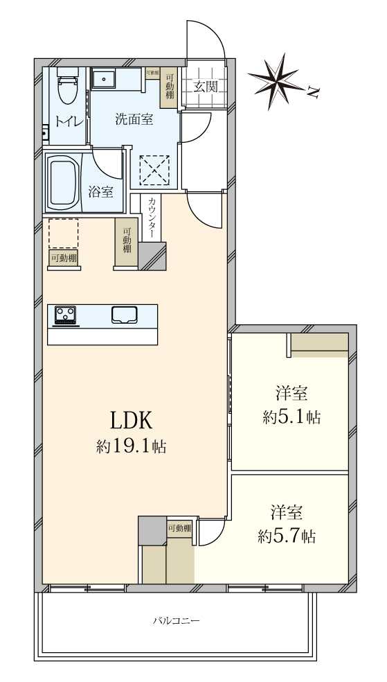 ゾンネンハイム元麻布の間取図