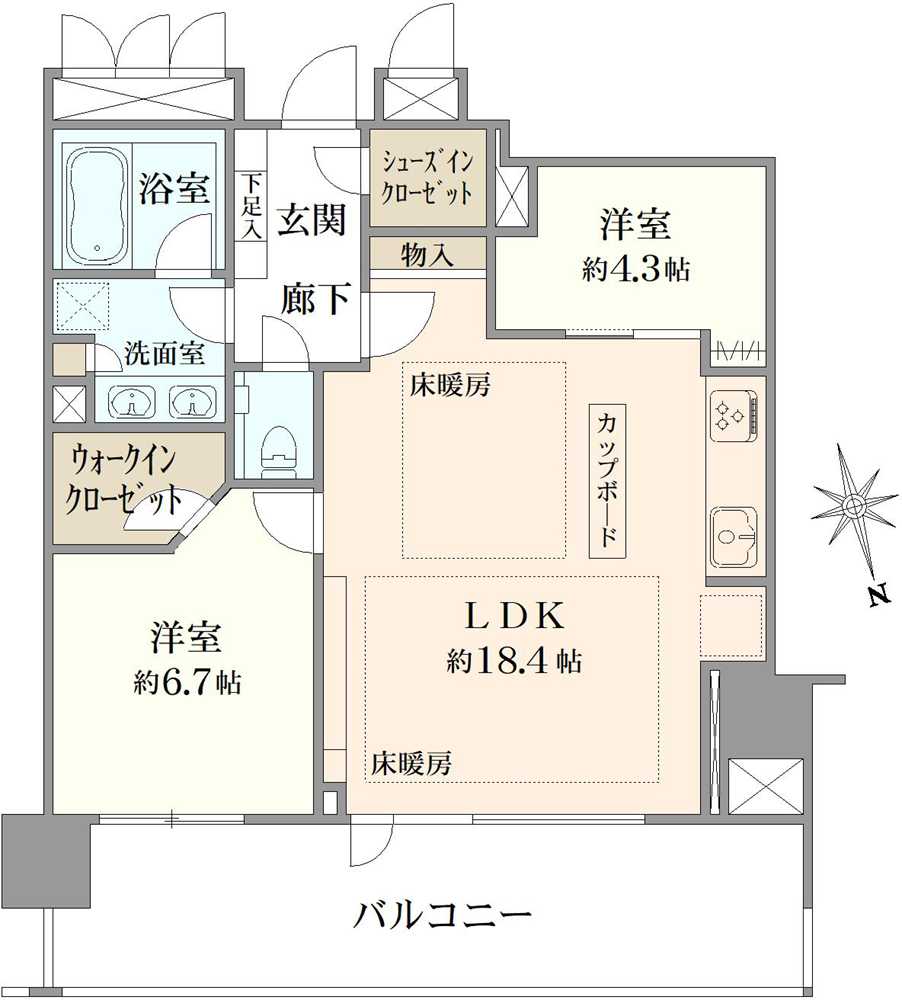 パークホームズ南麻布ザレジデンスの間取図