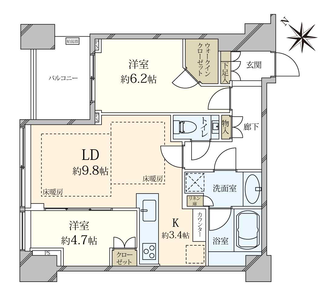シティタワー麻布十番の間取図