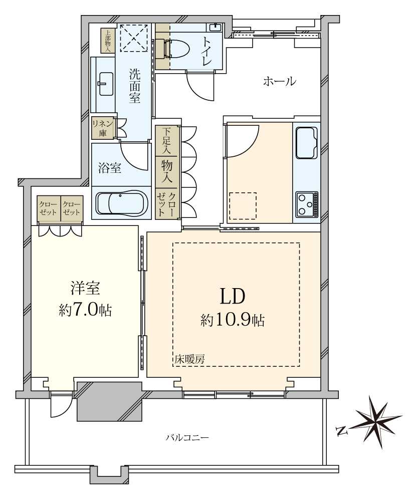 グラングリーン大阪 THE NORTH RESIDENCEの間取図