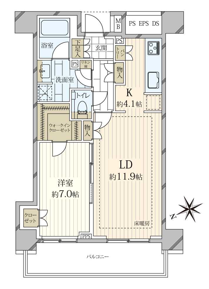 常盤松ハウスの間取図