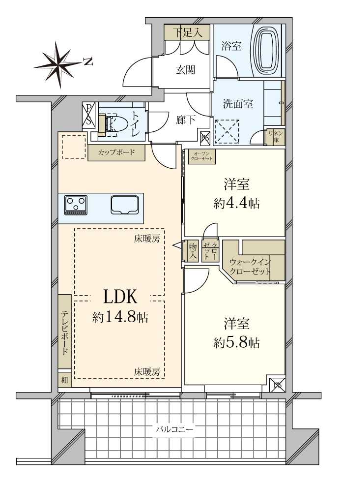 グレンパーク駒場EASTの間取図