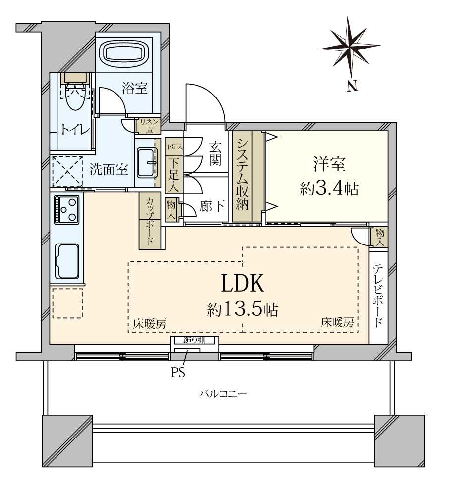 クレストプライムタワー芝の間取図
