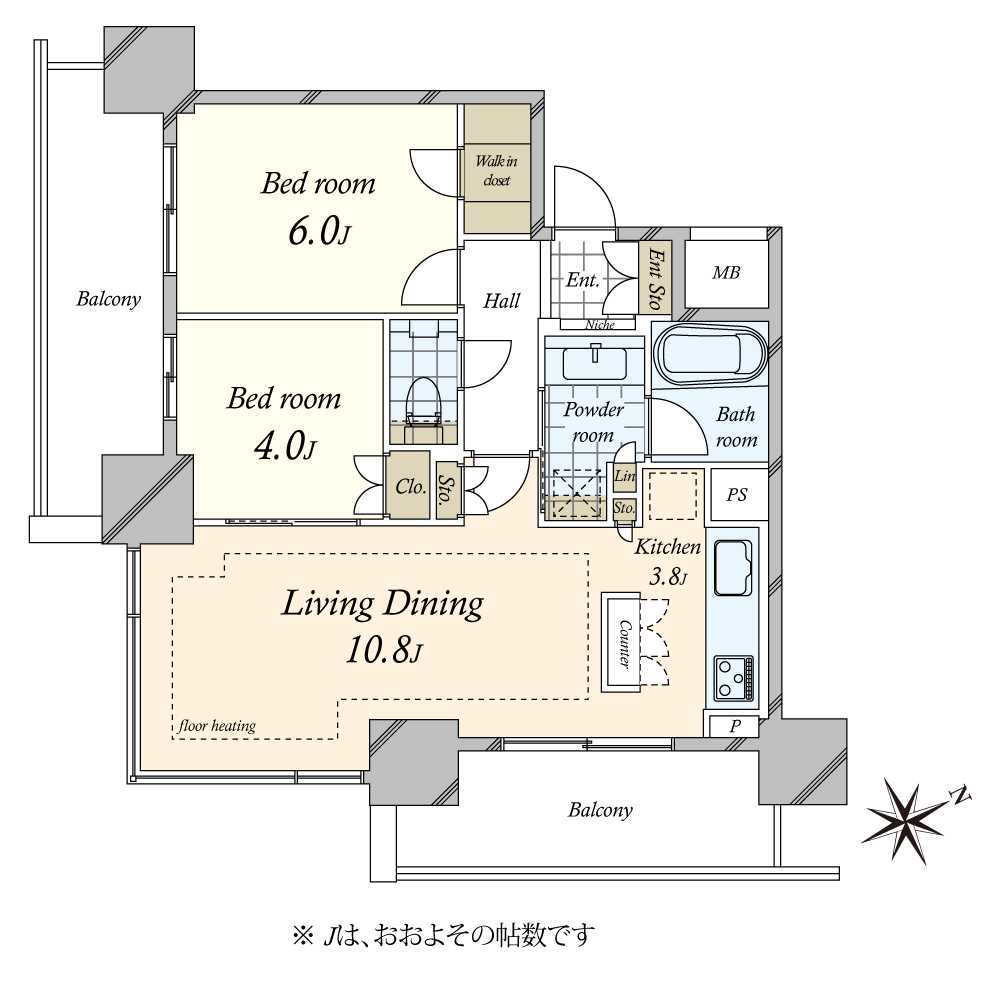 アトラスタワー五反田の間取図