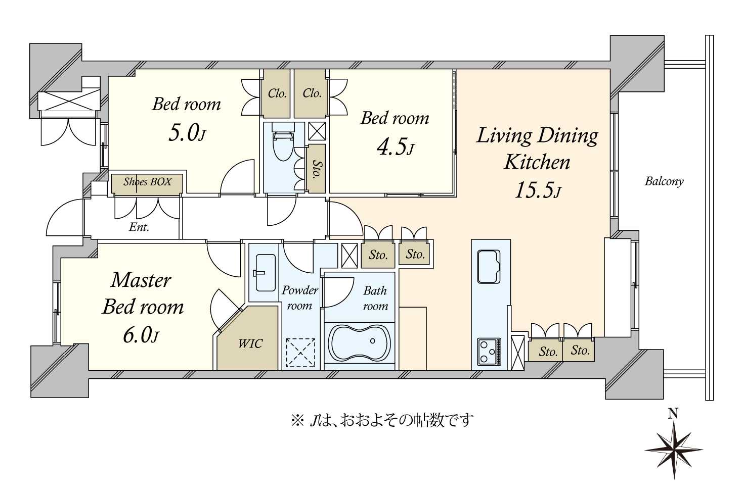 パークホームズ南麻布ザレジデンスの間取図