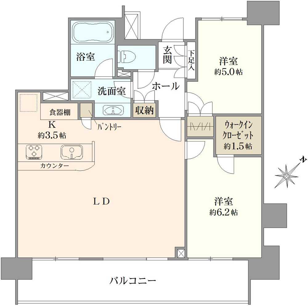パークホームズ千歳烏山ガーデンズコートEAST棟の間取図