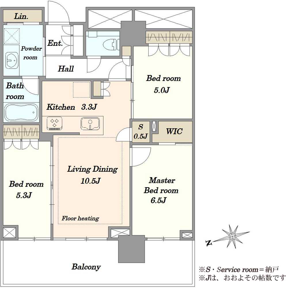 プラウドタワー武蔵小金井クロス ウエストの間取図