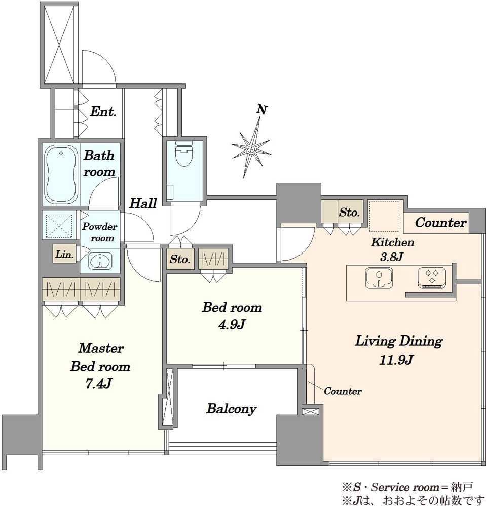 大崎ウエストシティタワーズW棟の間取図