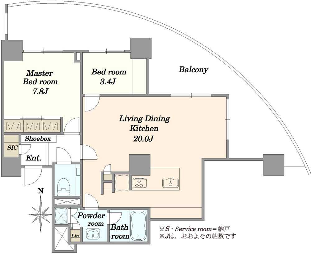 ゲートシティ大崎サウスパークタワーの間取図
