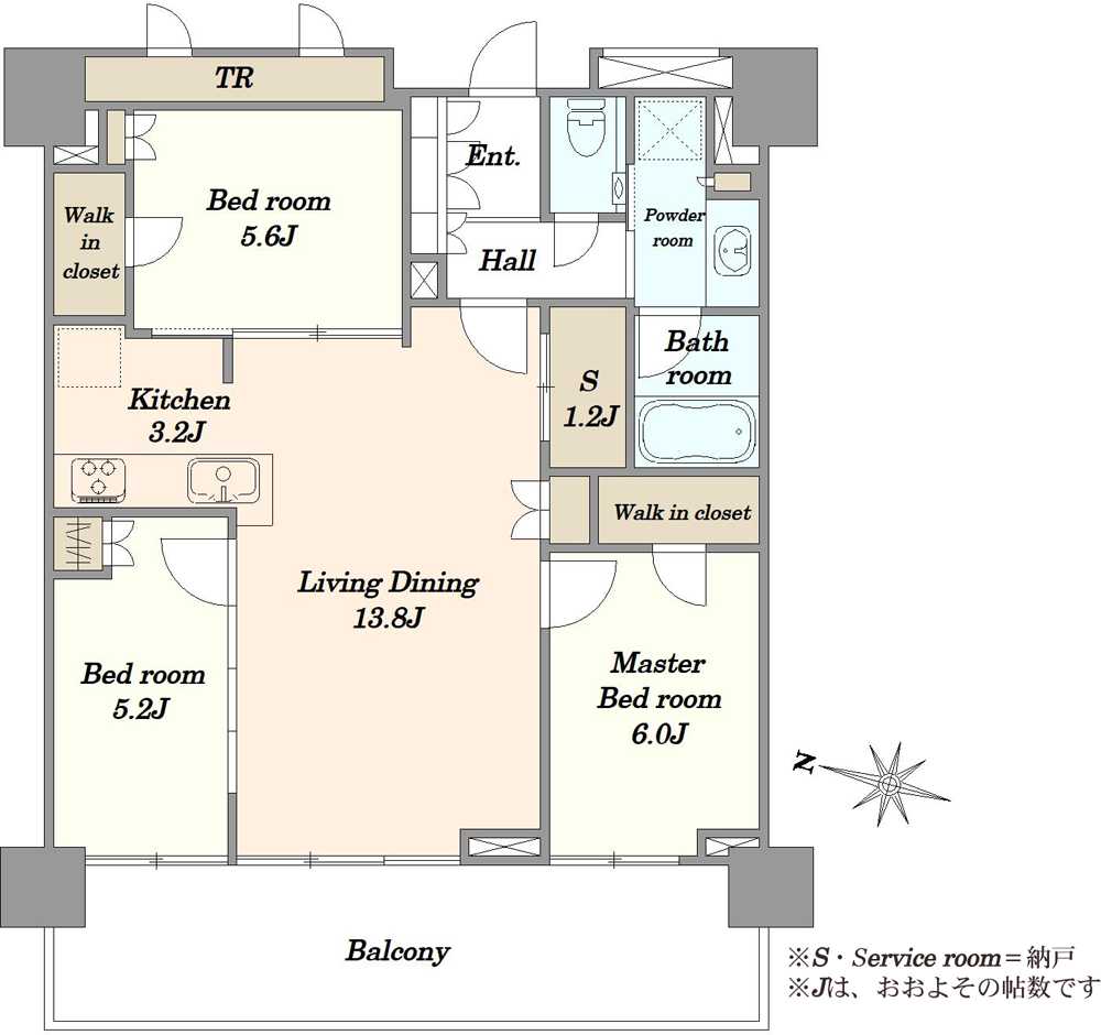 プラウドタワー亀戸クロスブライトタワーの間取図