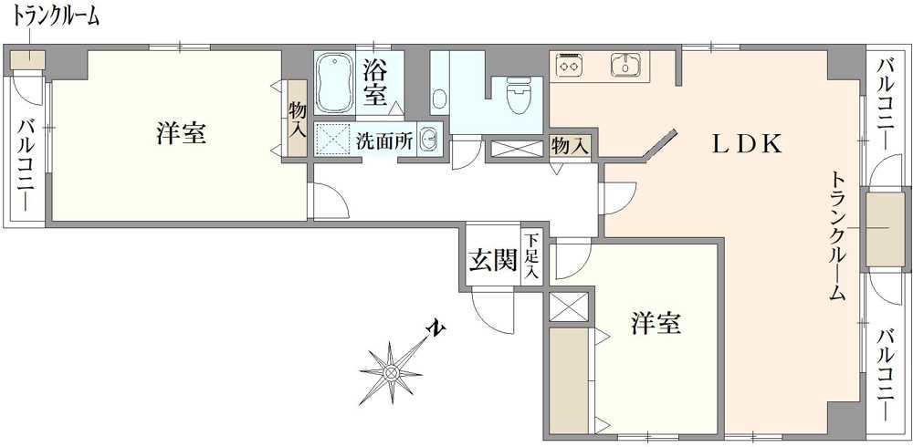 東日本橋コーポラスの間取図