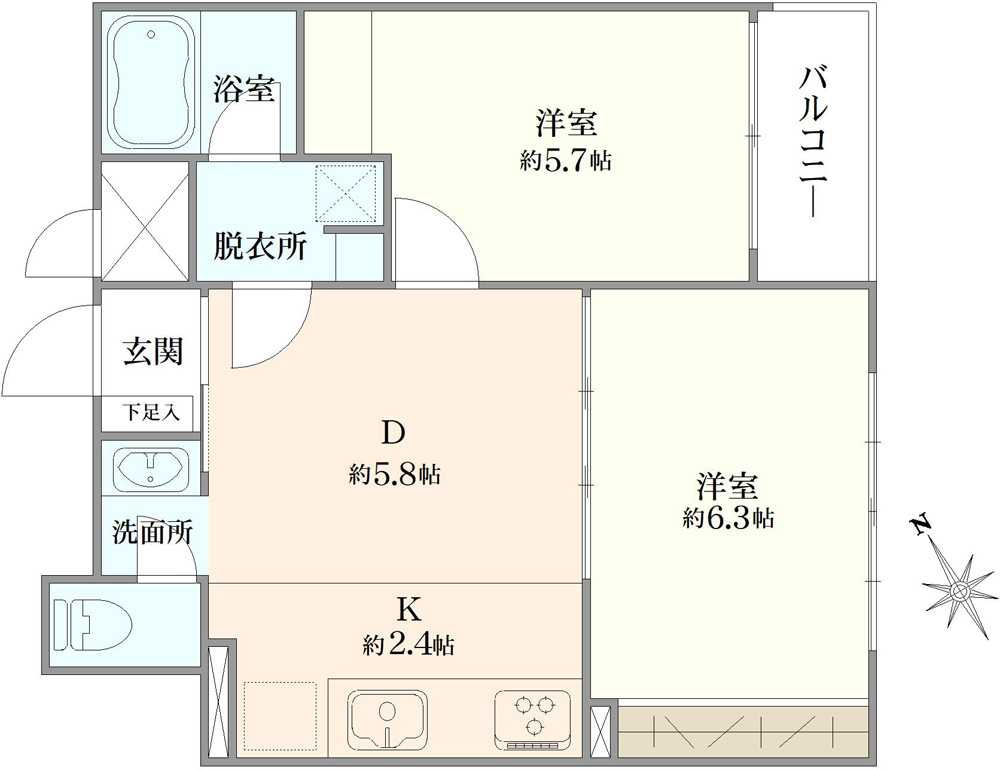 ピアコート狛江の間取図