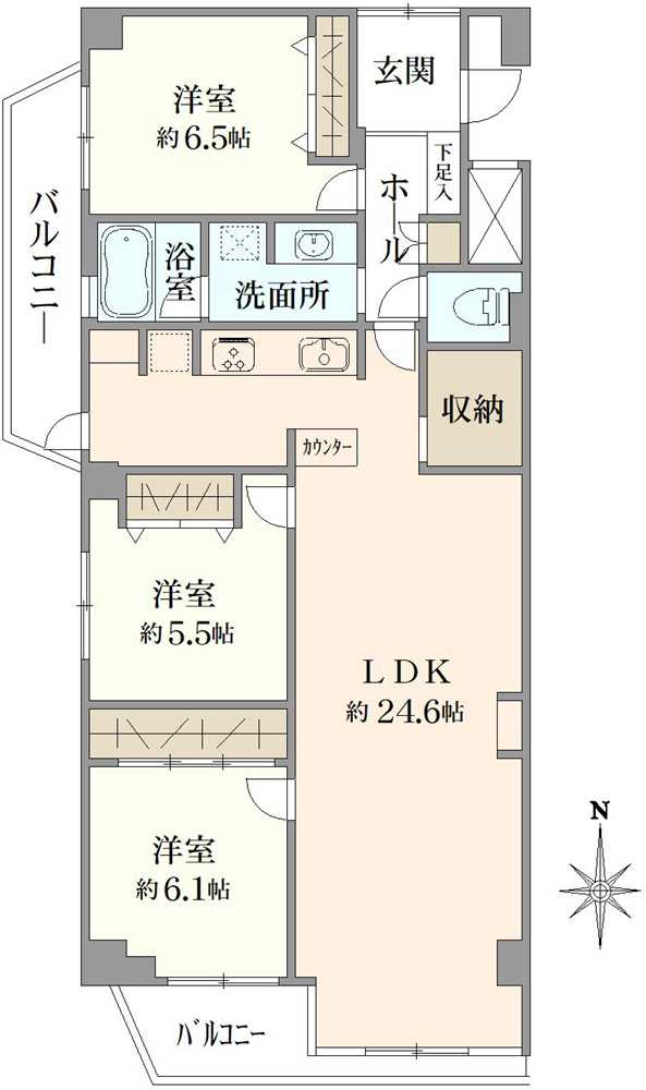 上目黒パークマンションの間取図