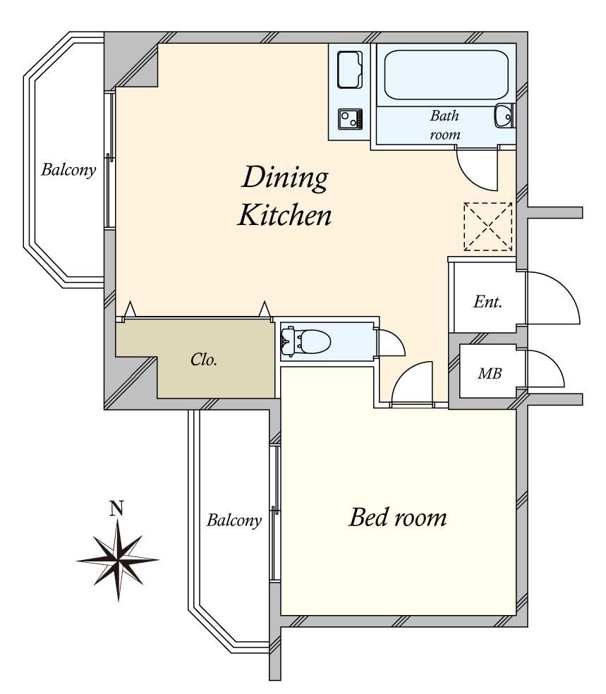 安田神保町マンションの間取図