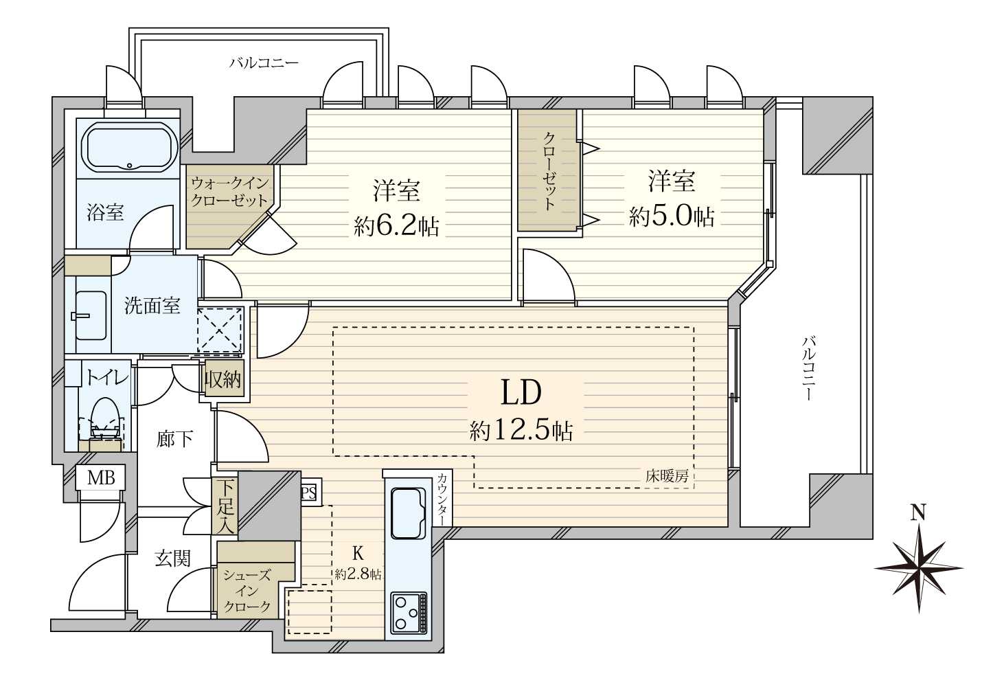 サンクタス本郷元町の間取図