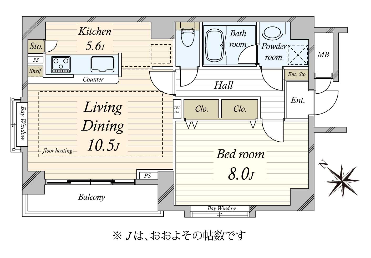 エスタシオン月島の間取図