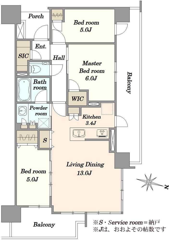 プラウドタワー川口の間取図