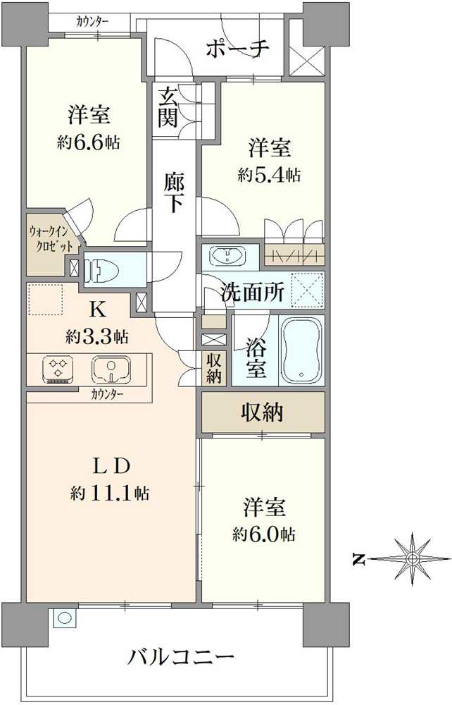 デライトシティブレスコートの間取図