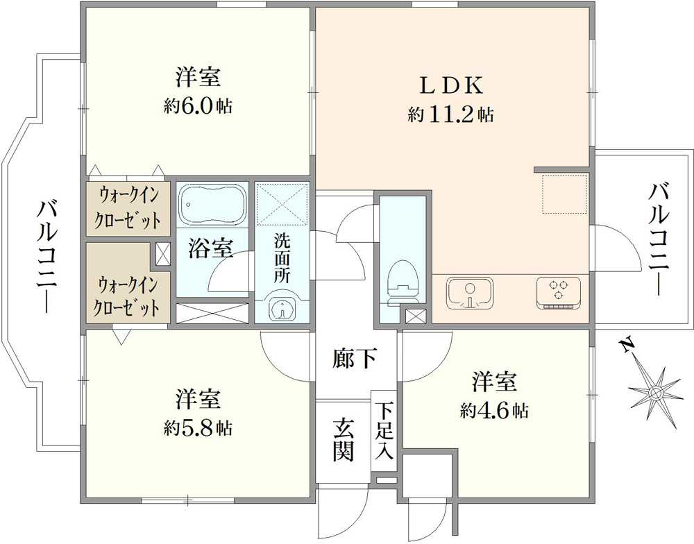 パロス武蔵野の間取図