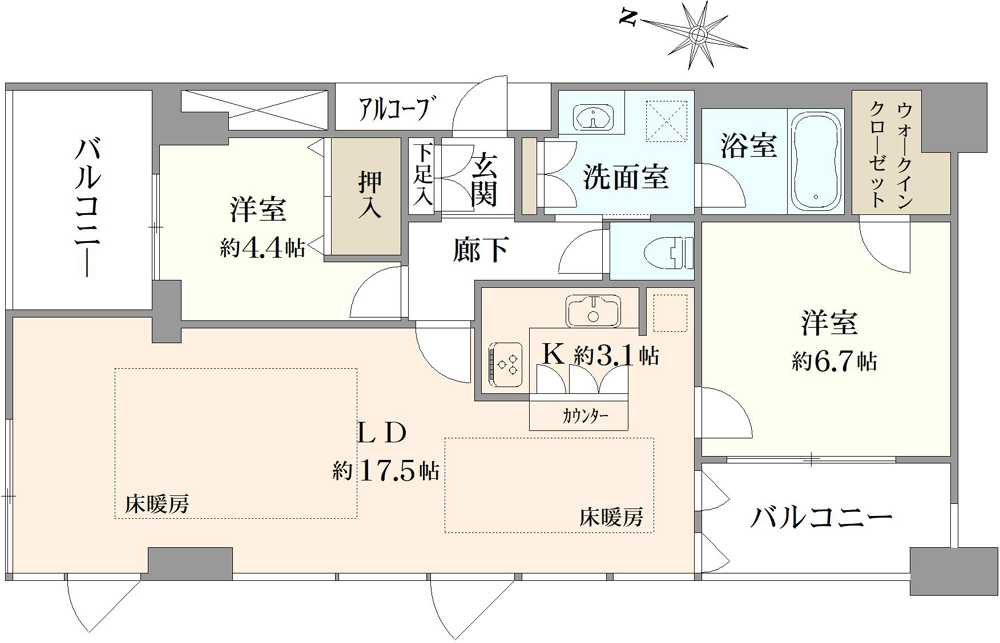 大阪ウエストゲートタワーの間取図