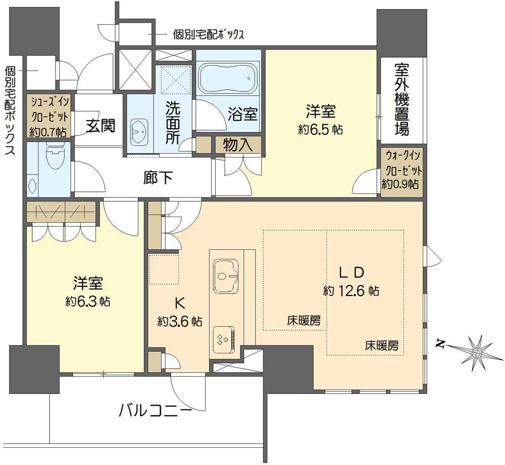 ザ・パークハウス大阪梅田タワーの間取図