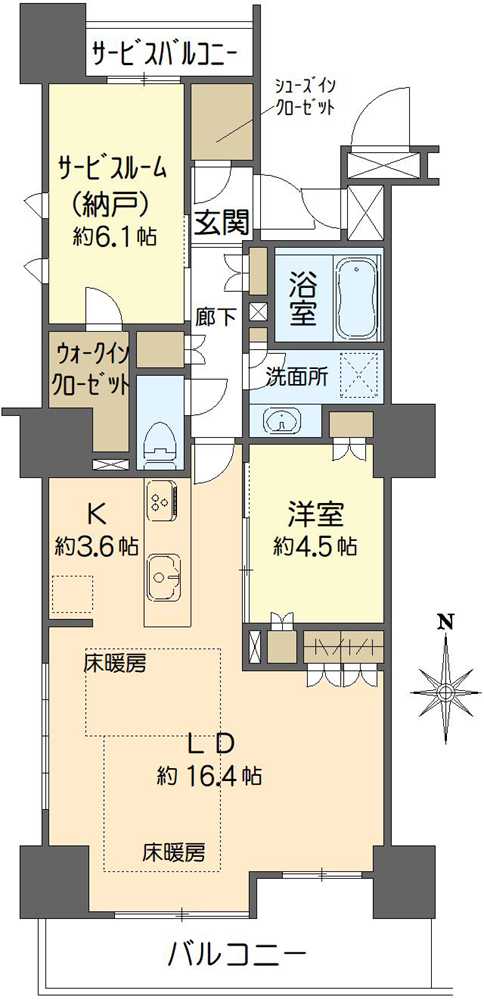 プレミストタワー大阪上本町の間取図