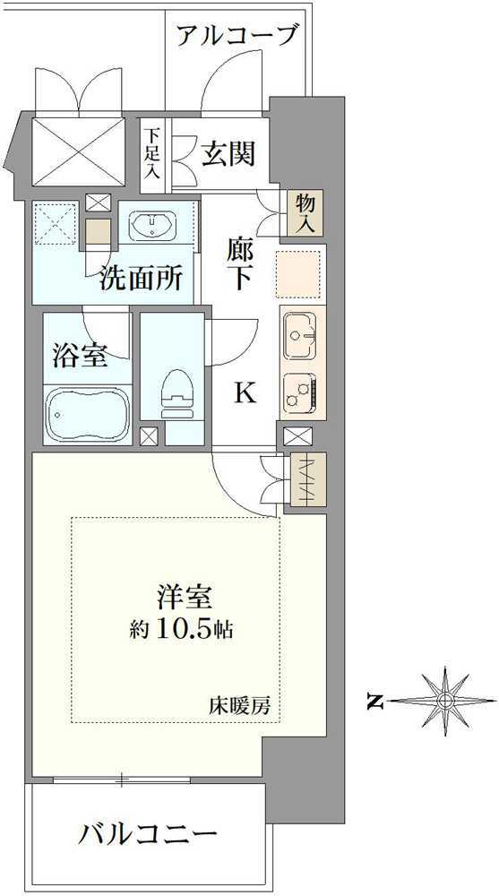 ジオ天満橋上町台レジデンスの間取図