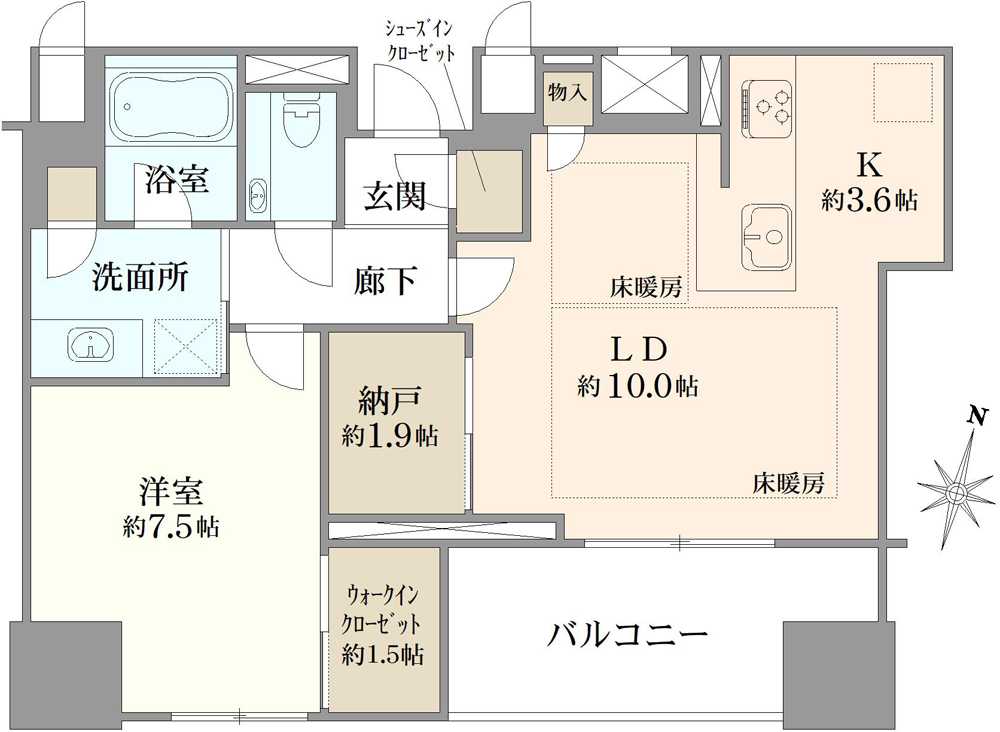 ザ・パークハウス大阪梅田タワーの間取図