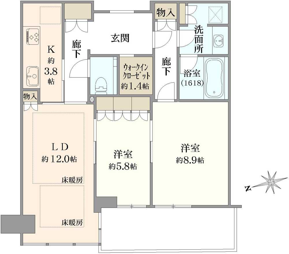 グラングリーン大阪　ザ・ノースレジデンスの間取図