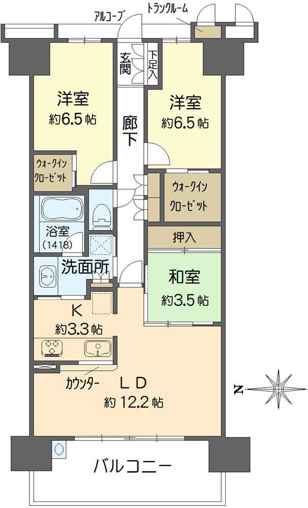ウェリス難波宮上町の間取図