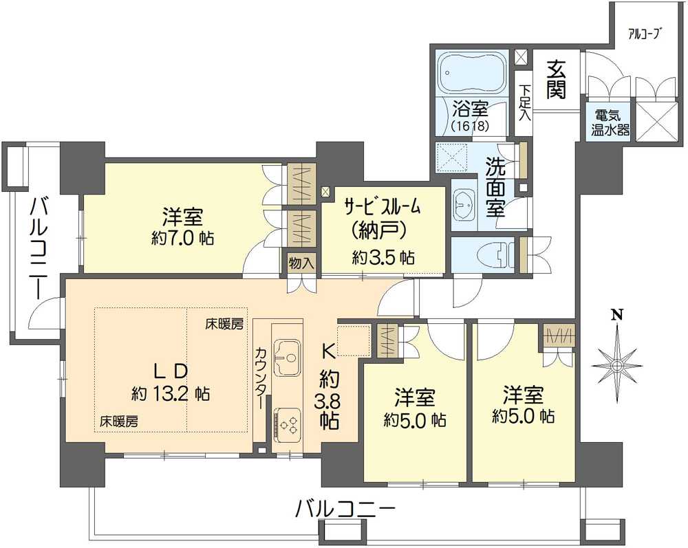 福島ガーデンズタワーの間取図