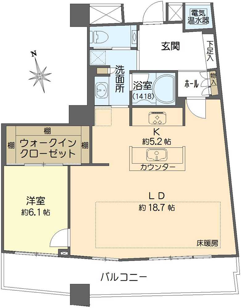 ザ・タワー大阪の間取図
