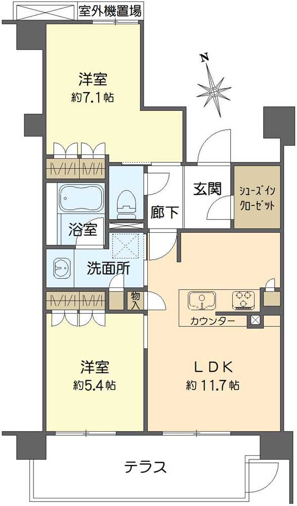 シャリエ京都円町の間取図