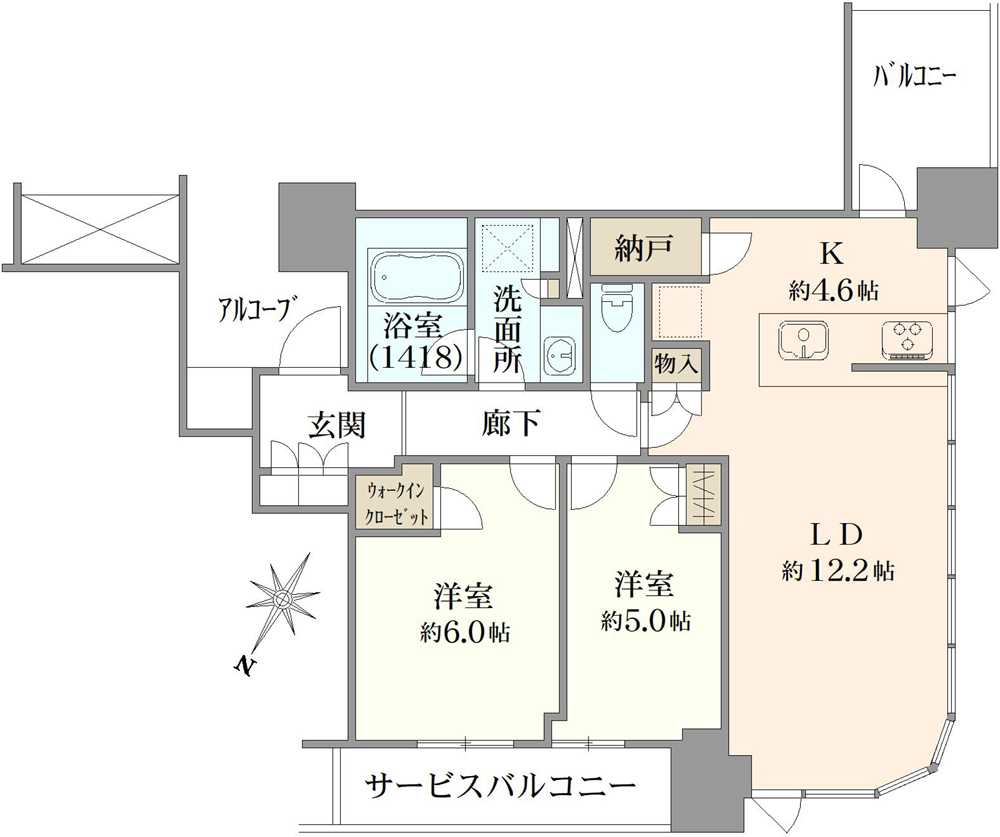 シエリアタワー中之島の間取図