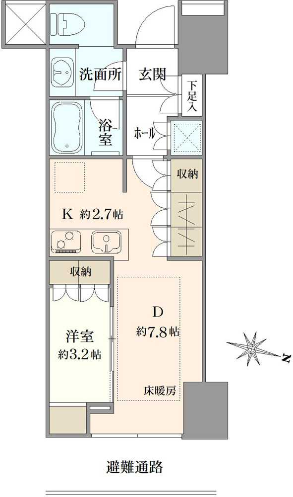 ブリリアタワー堂島の間取図