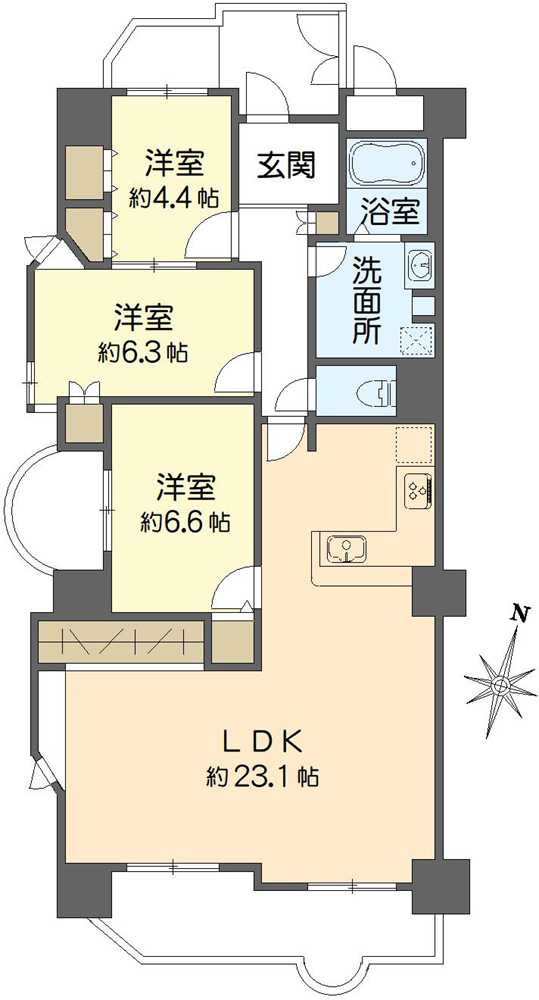 メロディーハイム緑橋の間取図