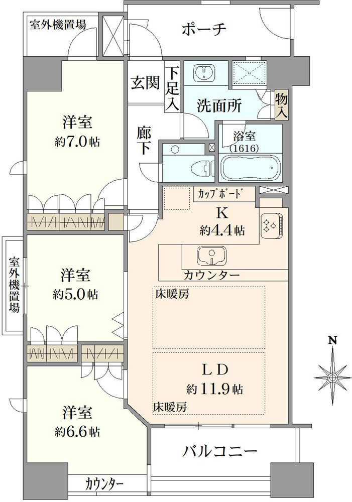 メゾンドール南船場の間取図