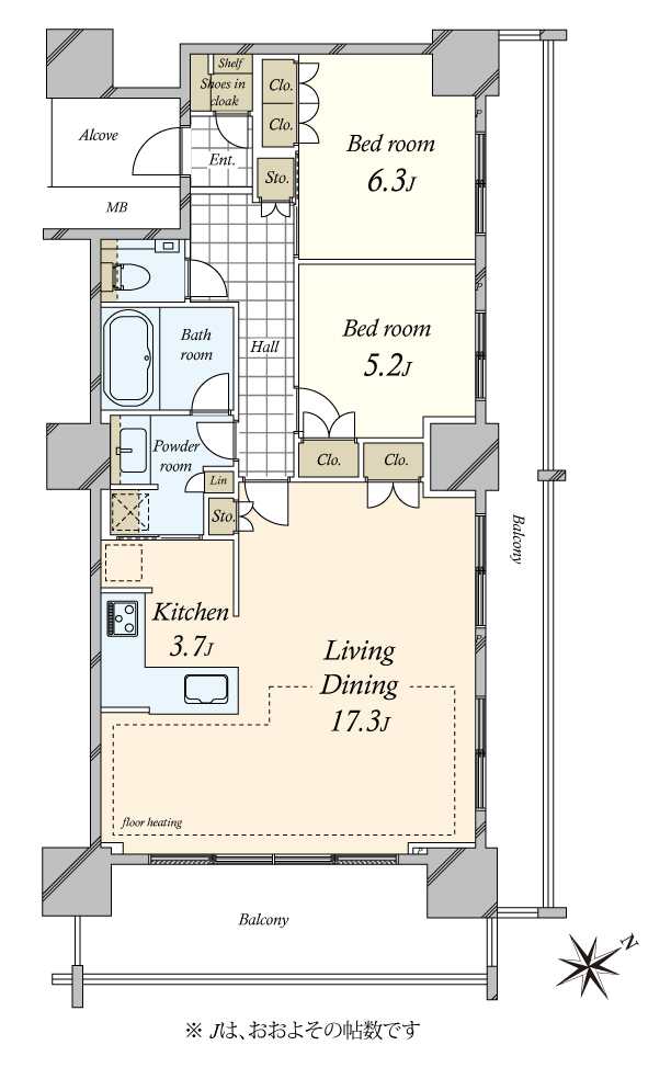 プラウドシティ蒲田の間取図