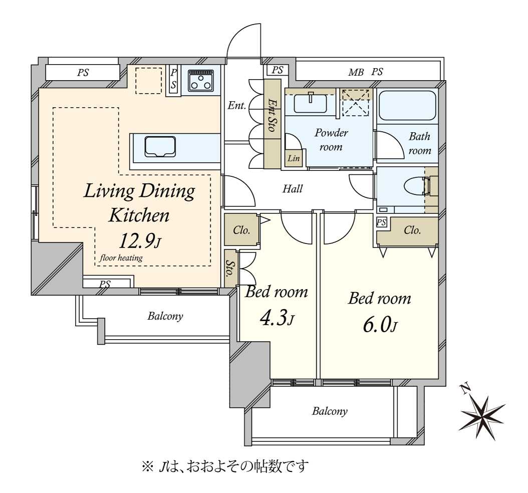 イニシア大森町N’sスクエアの間取図