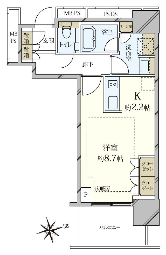 プラウドタワー小岩ファーストの間取図